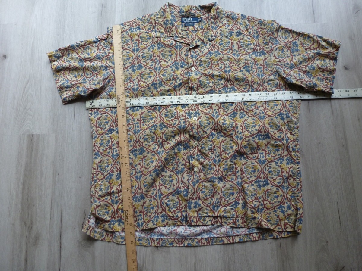 Vintage Polo Ralph Lauren Shirt XL Caldwell Camp Loop Collar