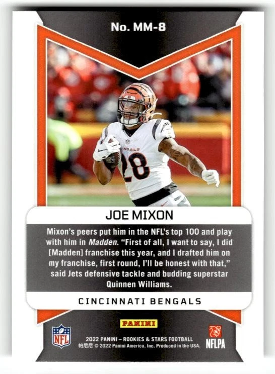 2022 Panini Rookies & Stars #MM-8 Joe Mixon Man In Motion - Image 2 of 2