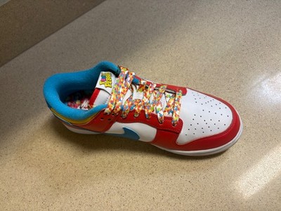 Size 7.5 - Nike Dunk Low x LeBron James x Fruity Pebbles Red