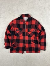 60s Sears Roebuck And Co Wool Red Plaid Buffalo Hunting Rare Vintage Jacket