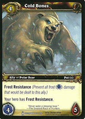 Moderate Play WoW TCG Cold Bones Icecrown World of Warcraft
