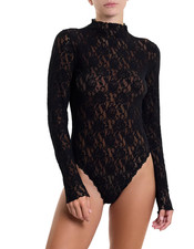 Hanky Panky Women's Signature Lace Mock Neck Bodysuit Friday - Black, XS