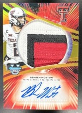 Behren Morton 2025 Bowman Best University Football Prospect Jumbo Patch Auto