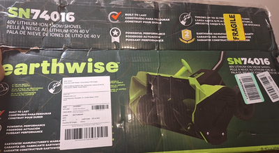 #ad Earthwise SN74016 40 Volt Cordless Electric Snow Shovel Brushless Motor READ $50.00