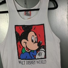 Walt Disney World Mickey Mouse Vintage 90s Tank Top Shirt Small Cartoon Park