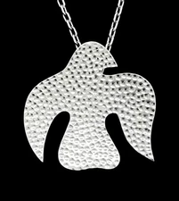 Vintage Los Castillo Taxco Mexico sterling silver textured bird brooch pin