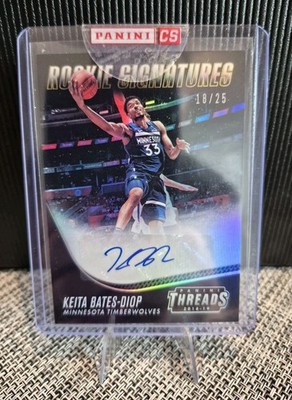 2018-19 Threads Keita Bates-Diop #36 Rookie Signatures Gold /25 Timberwolves  RC