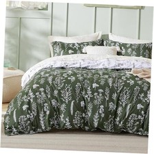 Duvet Cover Queen Size - Queen 90" x 90" 05 - Bronze Green No Comforter 