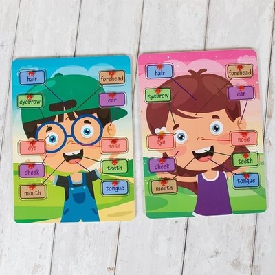 2er Set Let s Learn Face Puzzle 2 Asst Kinder Erwachsene pädagogisches Brettspiel