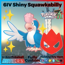 ✨ Shiny Alpha Squawkabilly Blue 6IV + EVs ✨ Pokemon Legends ZA 🚀 Fast 🚀