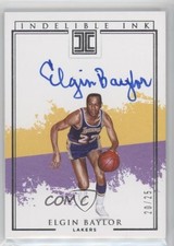 2019-20 Panini Impeccable Indelible Ink 20/25 Elgin Baylor #II-EBL Auto HOF 4x4