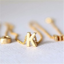 Friendship Gold Chain Women Girls Silver Letter Alphabet Necklace Initial