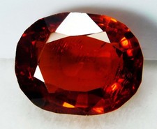Sparkling Fire Orange Sapphire 9 Carat CERTIFIED Oval Cut Natural Ring Size