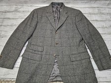 VTG Polo Ralph Lauren Blazer 42R 100 Cashmere Gray Italy Sport Coat Jacket