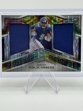 2024 Spectra Rising Rookie Celestial Prizm Dual Jersey Malik Nabers #’d/75 RC⭐️