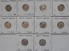 Ten Mercury Silver Dimes, Mostly AU/BU, Bidding starts at MELT price