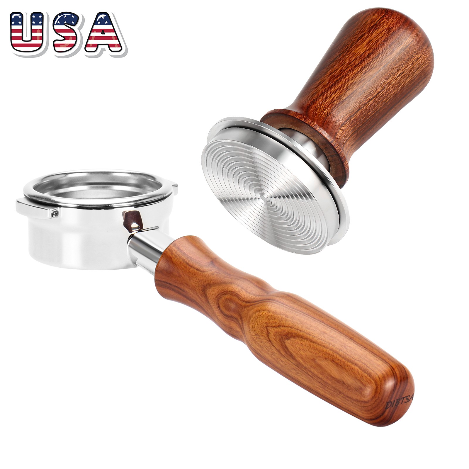 Coffee Tamper Portafilter Set For La Marzocco Bottomless Filter Spring Loaded