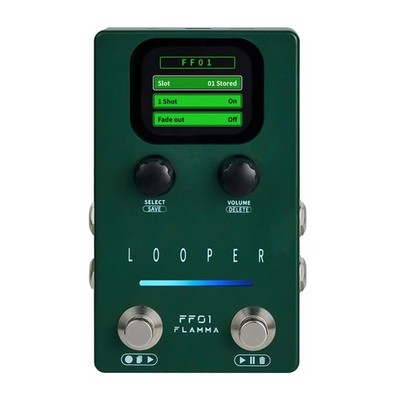 FLAMMA Looper Guitar Pedal Stereo Guitar Loop Pedal for Electric Guitar/Bass