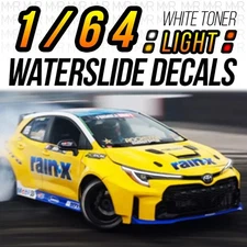 1/64 Scale TOYOTA GR COROLLA Head Tail Light WaterSlide Decals Custom for Hot