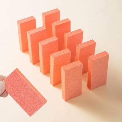  50 PCS Nail Buffer Block Disposable Nail Buffer Blocks Bulk Small Orange Nail 