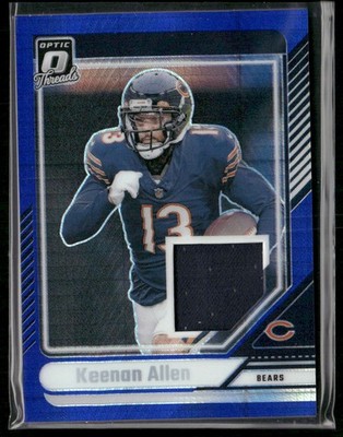 2024 Donruss Optic #DTB-KAN Keenan Allen Donruss Threads Blue Hyper