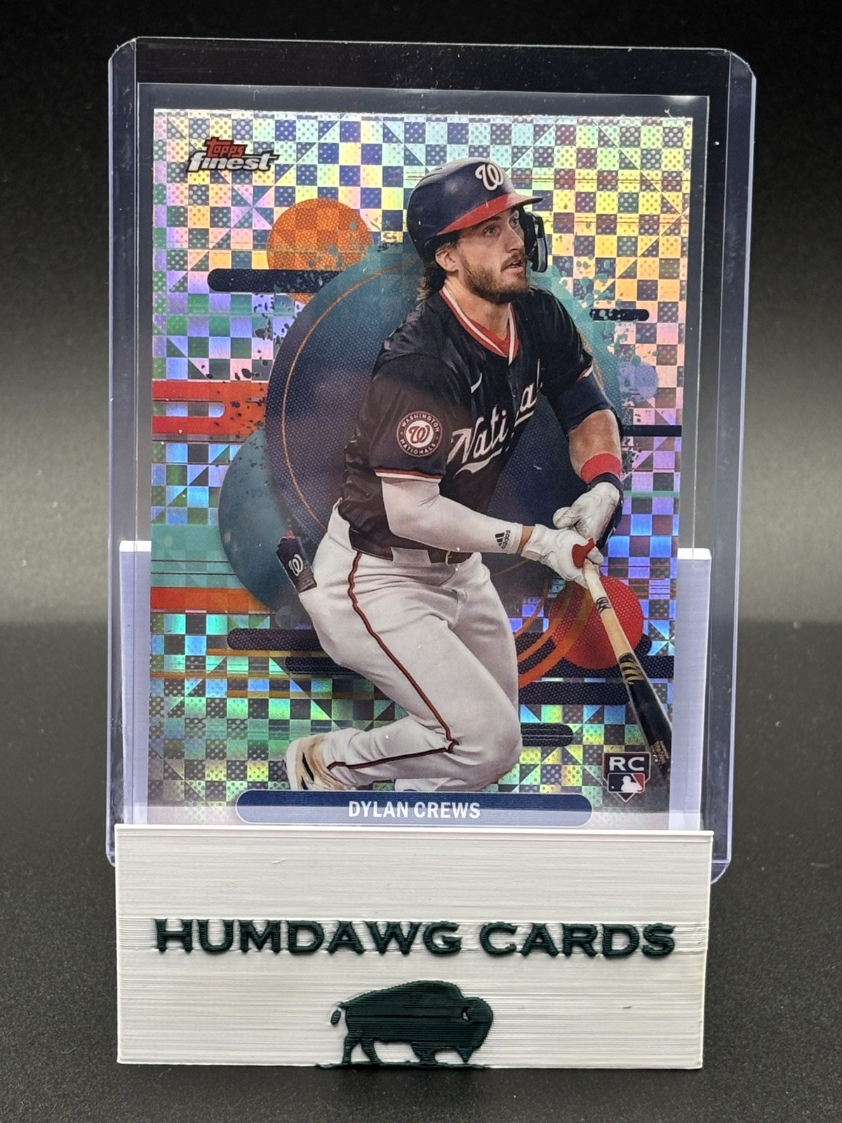 2025 Topps Finest #125 Dylan Crews ROOKIE Uncommon X Fractor Nationals