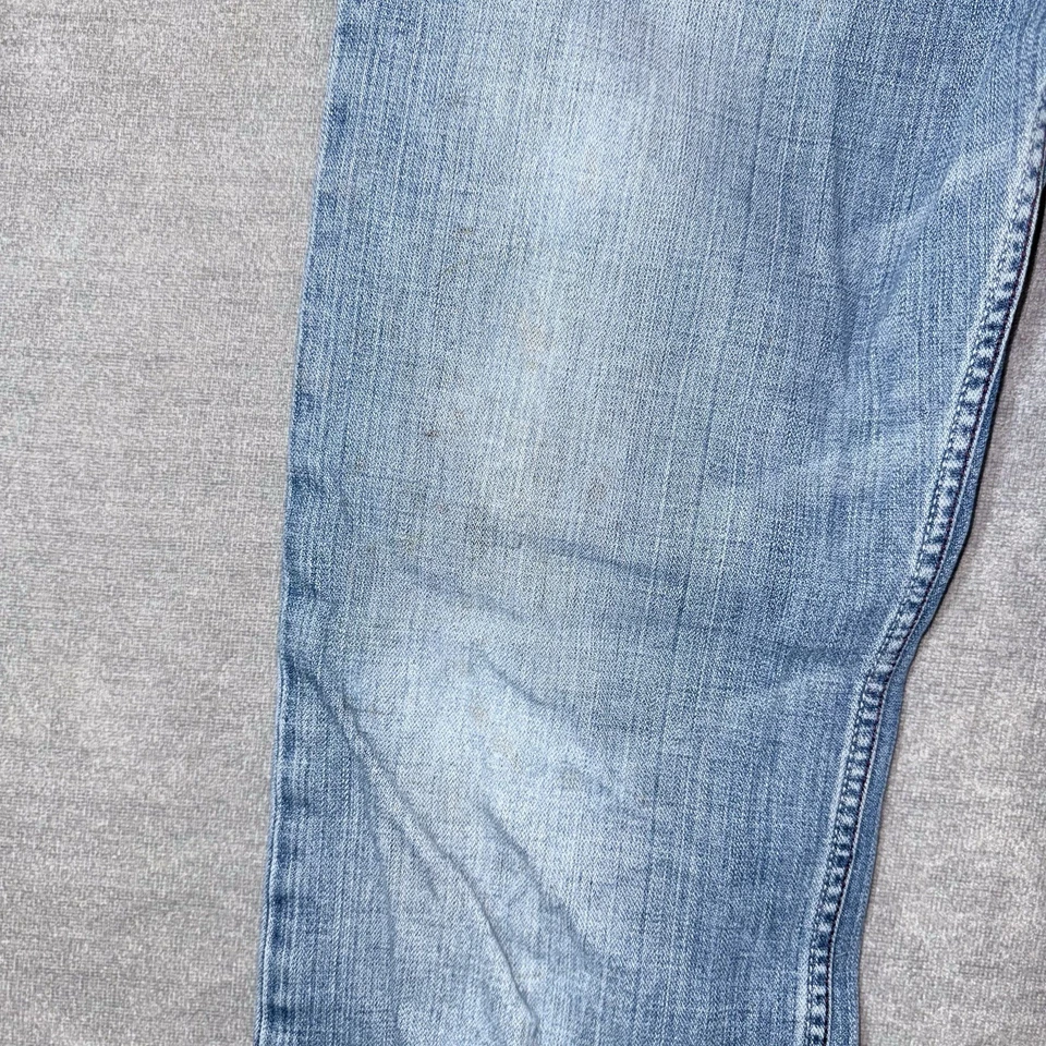 Jeans Diesel Zavor Pierna Recta Hombres 31x30 Lavado Ligero Envejecido Botón Mosca 0R87H Foto 3 de 4