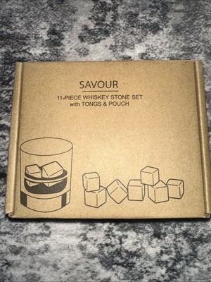 Savour 11 piece whiskey stone set. NIB. Great Gift For Your Whiskey Drinker