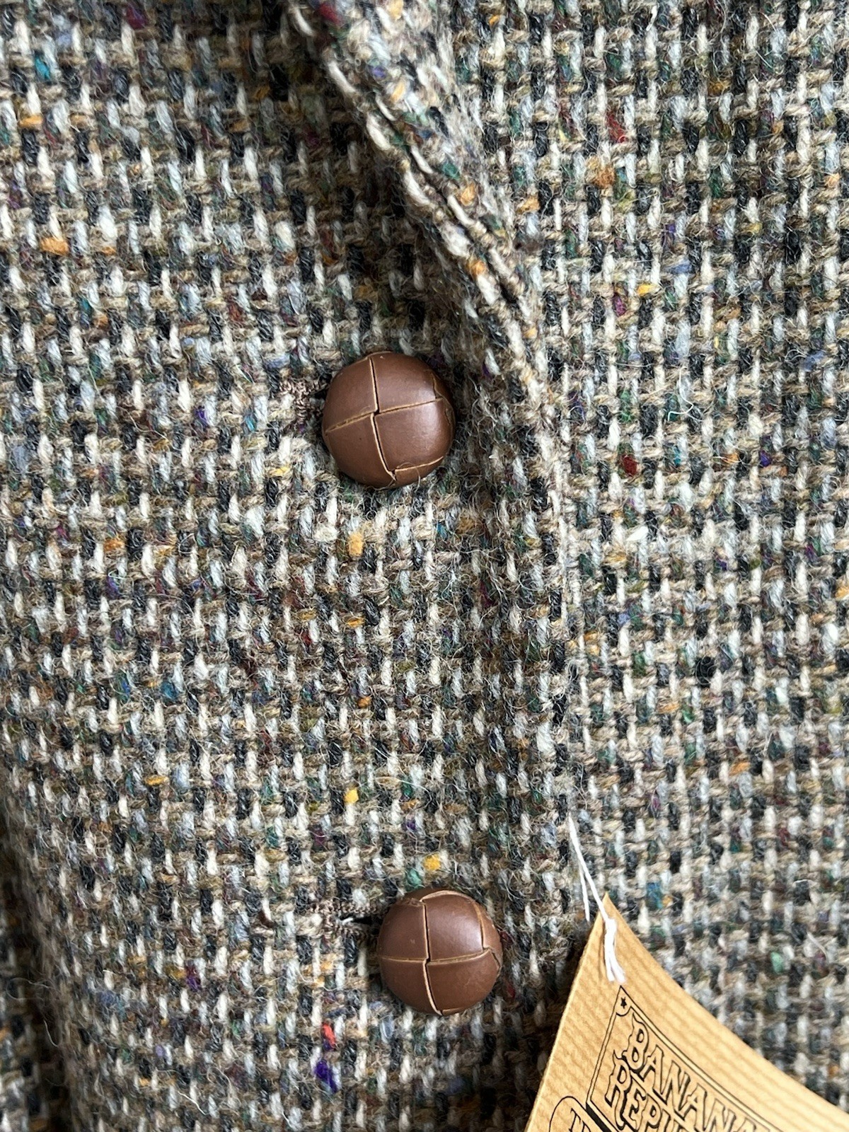 VTG Banana Republic Travel Safari 80s Donegal Tweed Blazer NWT Ireland Old Money image 9
