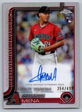Cristian Mena ROOKIE AUTO /499 REFRACTOR 2025 Topps Chrome Update CRDA-CME