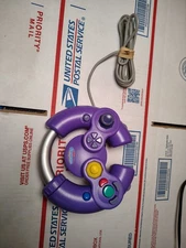2001 Radica Gamester Nintendo Gamecube Controller Wheel Hybrid Purple Uncommon!