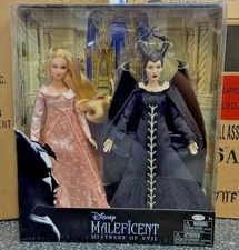 Disney Maleficent 2 Mistress of Evil & Aurora Collectible 2 Doll Figure Set New