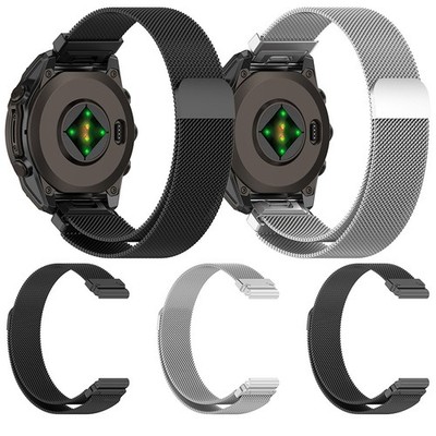 Milanese Magnetic Metal Watch Strap (20/22/26 mm) For Garmin Fenix 6/7X/8 Pro