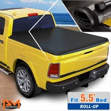 Vinyl Soft Top Roll-up Tonneau Cover for 15-20 Ford F150 Pickup 5.5ft Short Bed