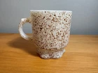 Vintage FIRE KING Anchor Hocking Brown Speckled Coffee Cup Petal Foot Milk Glass