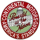 VINTAGE CONTINENTAL MOTORS PORCELAIN SIGN POWERFUL AS THE NATION GAS OIL