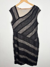 Chesca Dress Size UK 18 Lace Overlay Asymmetric Neck Champagne Lining Occasion