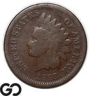1868 Indian Head Cent Penny, VG Bids: 60