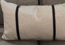 EASTERN ACCENTS IVORY CREAM/BLACK  LUMBAR PILLOW~GREAT CONDITION~RETAIL $135