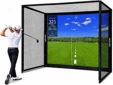 Golf Simulator Enclosure, 10 X 8 Ft/12 X 9 Ft, HD Impact Screen