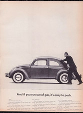 Volkswagen Beetle Original 1962 Vintage Print Ad Wall Art