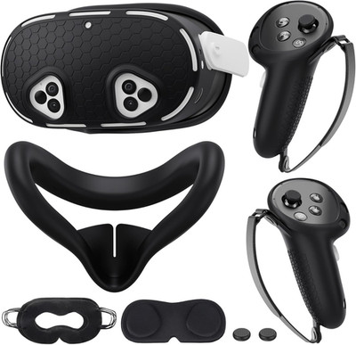 Silicone Cover Set Compatible with Meta/Oculus Quest 3S Accessories, VR Silicone