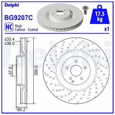 2x Delphi Scheibenbremse 26112135 vorne A2214210912 A2214211312