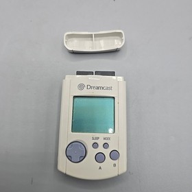 Official OEM Sega Dreamcast Visual Memory Unit VMU Memory Card WHITE With Cap