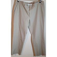 Chaps Beige Flat Front Men's Dress Pants 40 X 30 Straight Leg 