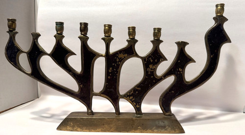 Vintage Brass? Menorah-Bird Design-Penco Industries, Inc. (AS IS-SEE PICS/VID)