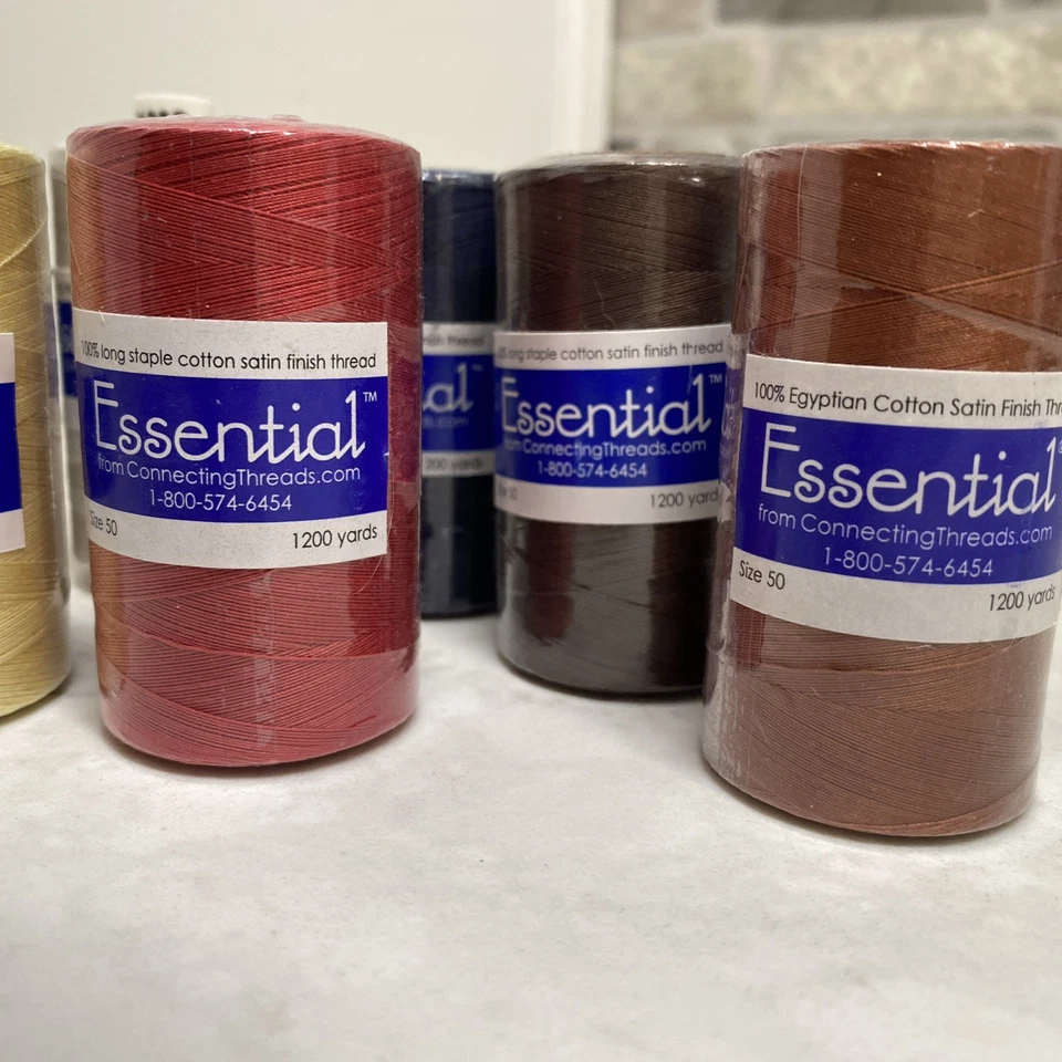Lot of 9 NIP Essential Size 50 1200 Yards ThreadConnecting Brand Sewing Spools - Image 3 of 4