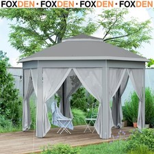 3 x 4m Pop Up Gazebo w/ Mesh Curtains Outdoor Garden Marquee Party Tent Shelter
