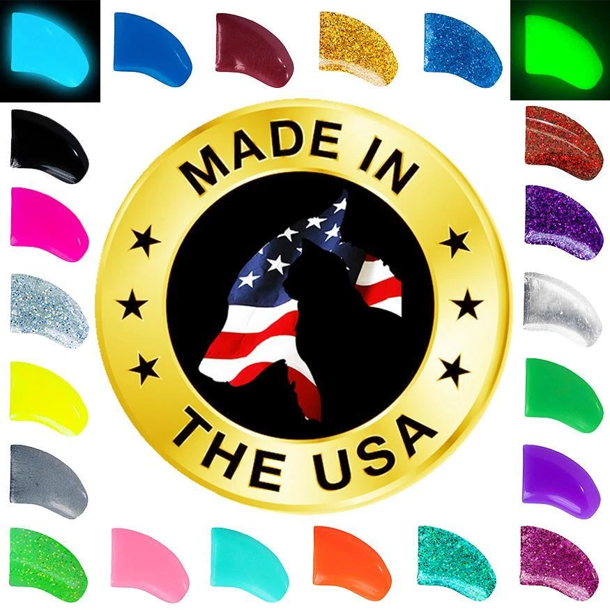 40 Soft Nail Caps For Dog Claws * Purrdy Paws - X-Small ~ Large ~ Jumbo - PUPPY