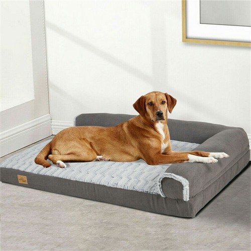 XXL Orthopedic Dog Bed Memory Foam Pet Beds Mat Cat Pad Mattress Soft Fleece Top - Picture 5 of 16